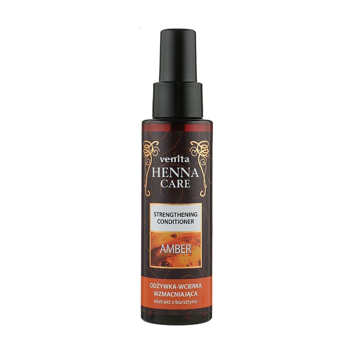 Зміцнювальний кондиціонер-спрей для волосся Venita Henna Care Amber Strengthening Conditioner з екстрактом бурштину, 100 мл